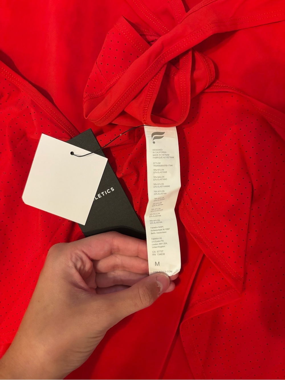 Fabletics Red Racerback Tank - Picture 3 of 3